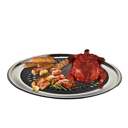 SLICETER Gas Grill Indoor Smokeless Barbeque Non-Stick Coating Grill Multi-Functional 2 pcs Grill with Non-Stop Cooking