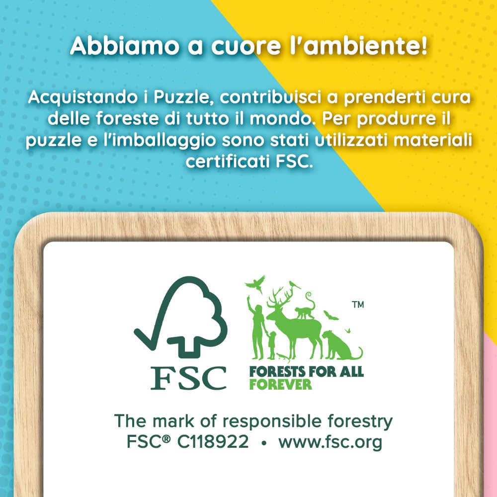 Trefl - Puzzle in Legno: Frozen, Il Regno di Ghiaccio Preferito - 50 Pezzi, Puzzle ad Incastro Wooden Puzzle, Forme Irregolari, 10 Personaggi, per Bambini dai 5 Anni