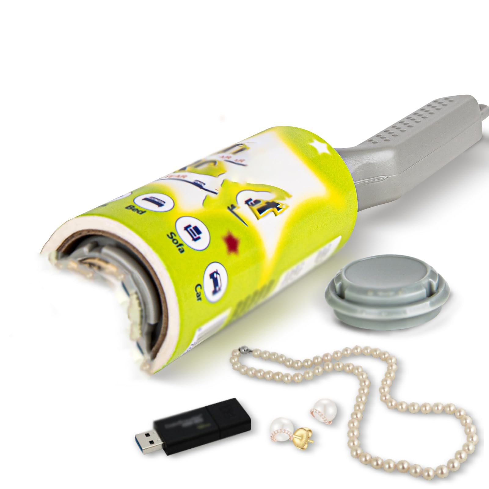 THE WHITE SHOP Real Working Lint Roller with Storage, Secret Stash Safes, Secret Hidden Diversion,Money Jewelry Storage (Color : Green)
