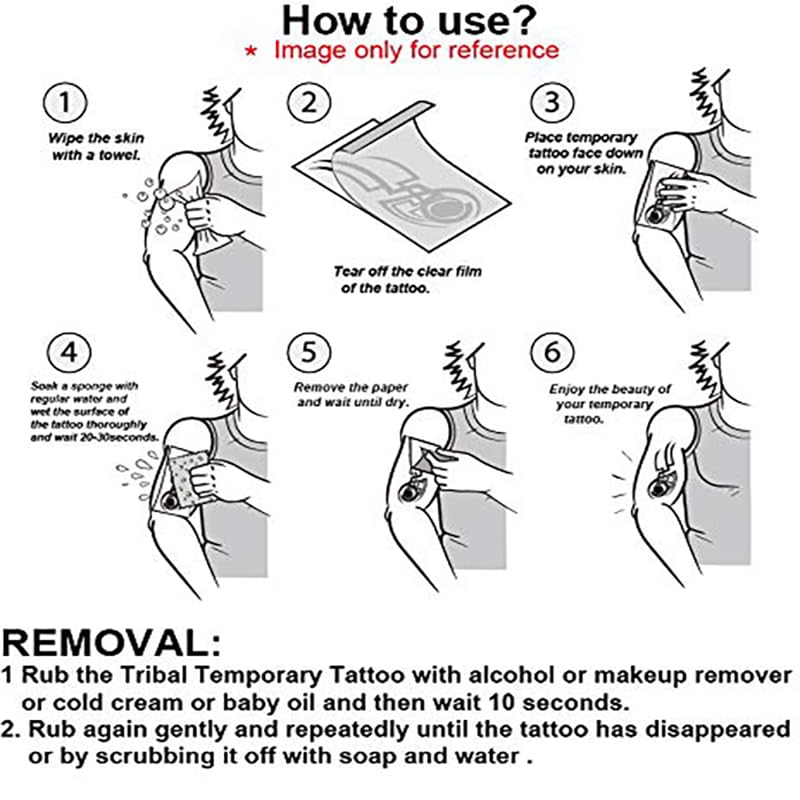 Miniatura 8 de Pegatinas temporales de tatuaje para mujeres y hombres adultos grandes tatuajes falsos aptos cuerpo brazo pierna decoración animal tatuaje adhesivo