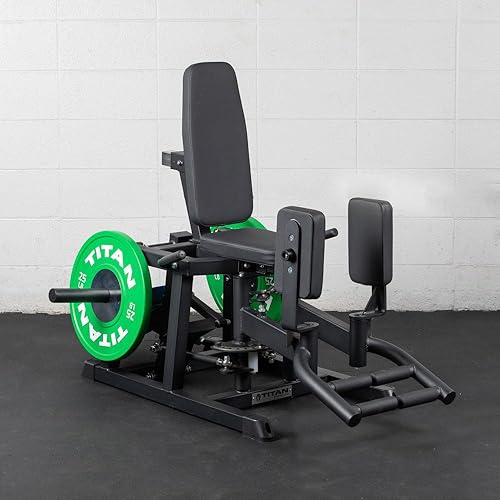 Miniatura 2 de Titan Fitness Máquina de ejercicios de abductor y aductor de cadera con carga en placa, clasificada 250 libras, máquina estabilizadora combinada de