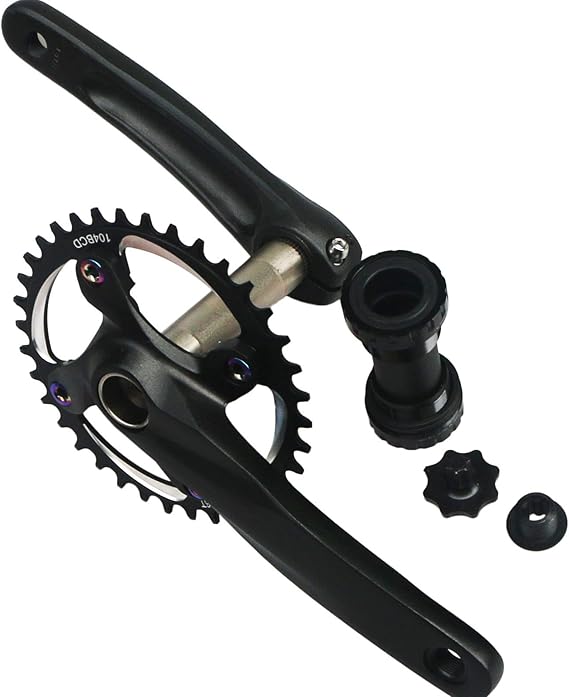 GANOPPER 36T Mountain Bike Crankset Single Speed Crankarm with 68mm