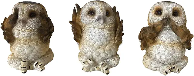 Nemesis Now Three Wise Brown Owls Figurines 7.5cm - Beeldjes Horen Zien en Zwijgen