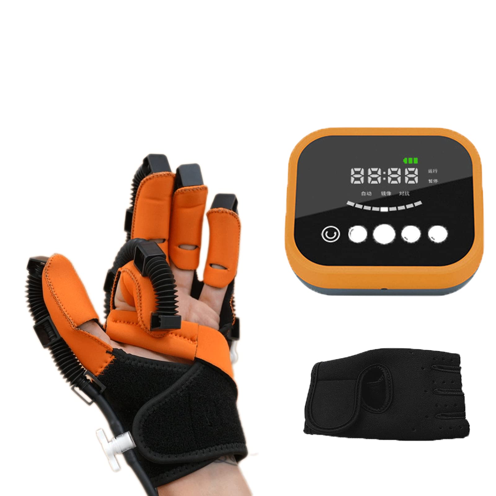 Ortesis De Entrenamiento De Rehabilitación De Dedos, Ejercicio De Extensión De Dedos De Mano Eléctrica para Adultos/niños, Pantalla Táctil LCD/Tiempo/Intensidad Se Puede Ajustar