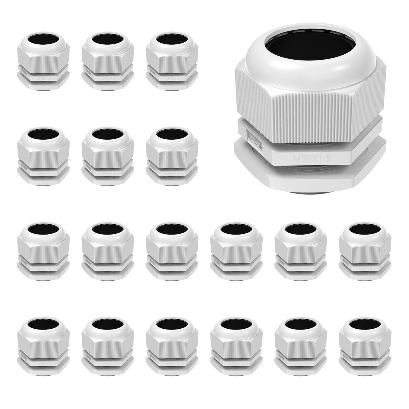 Presse-étoupe M50 IP67 robuste Lumonic gris d32-38mm - 4