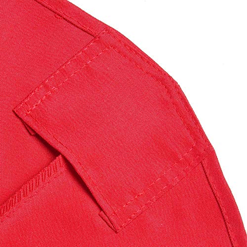AMPERSAND SHOPS Replacement Cover for 9-Ft. 6-Rib Outdoor Patio Umbrella Canopy Sunshade Top (Red)