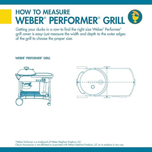 Miniatura 12 de Duck Covers Funda impermeable para parrilla Weber Performer, 54 pulgadas, cubierta de parrilla para parrilla al aire libre, cubierta de barbacoa