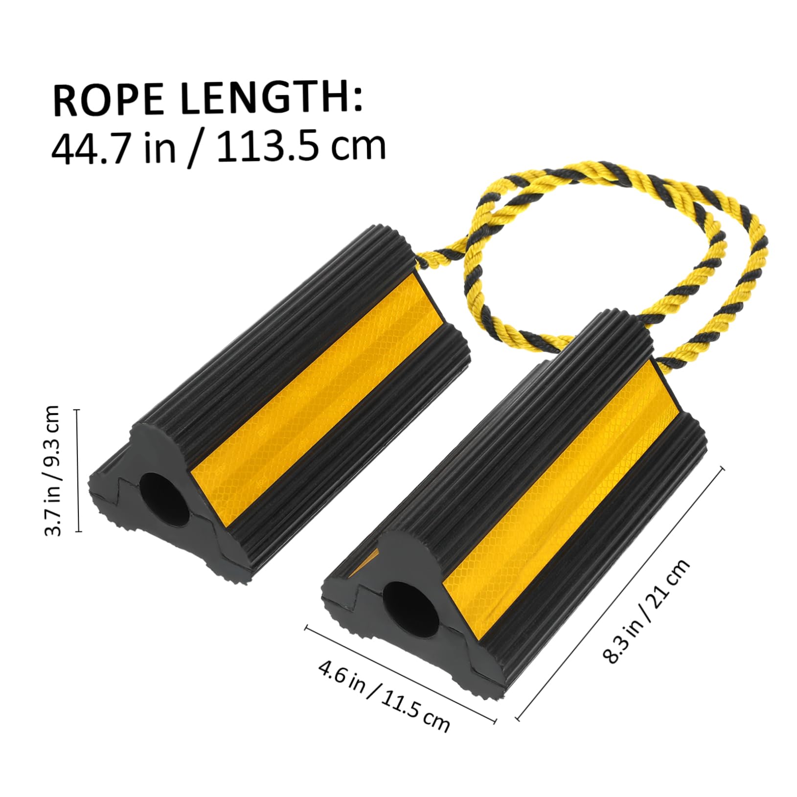 PRETYZOOM Heavy Duty Rubber Wheel Chocks for Trailers Sturdy Motorcycle Chocks for Travel Reduce Vibrations Stability Easy Installation