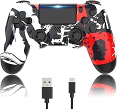 SZDILONG Wireless Controller for PS4 Gamepad Compatible with Playstation 4/Pro/Slim/PC,Double Shock/Bluetooth/Touchpad/Stereo Headphone Jack/Six-axis Motion Control/Charging Cable