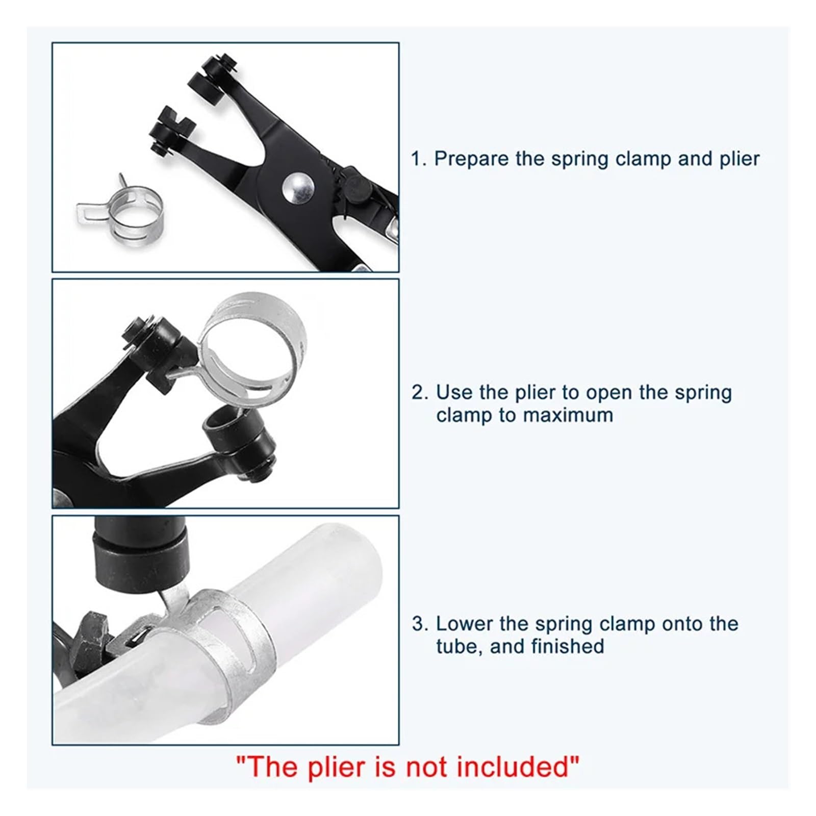 Abrazaderas De Manguera 420 Uds 6-19mm Abrazadera de Manguera de Resorte acción Combustible/Manguera de vacío de Silicona Abrazadera de Tubo de Baja presión Clip de Aire Kits Surtidos