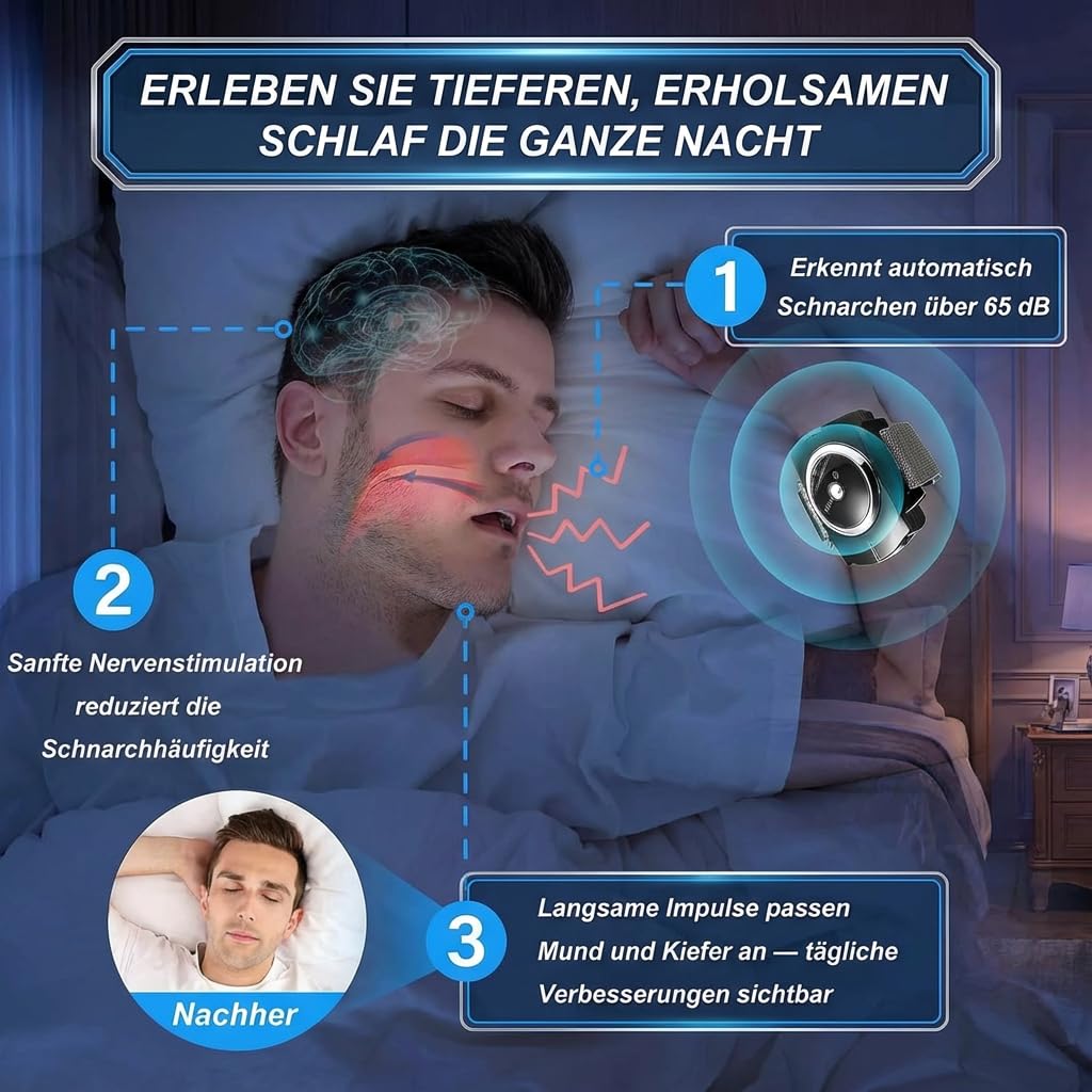 Guggys Sleep Connection Anti — Armband Mit Intelligenter Geräuscherkennung Für Ruhigen Schlaf