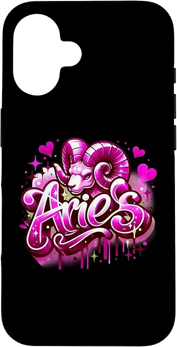 Pink Aries Zodiac Star Sign Case for iPhone 16