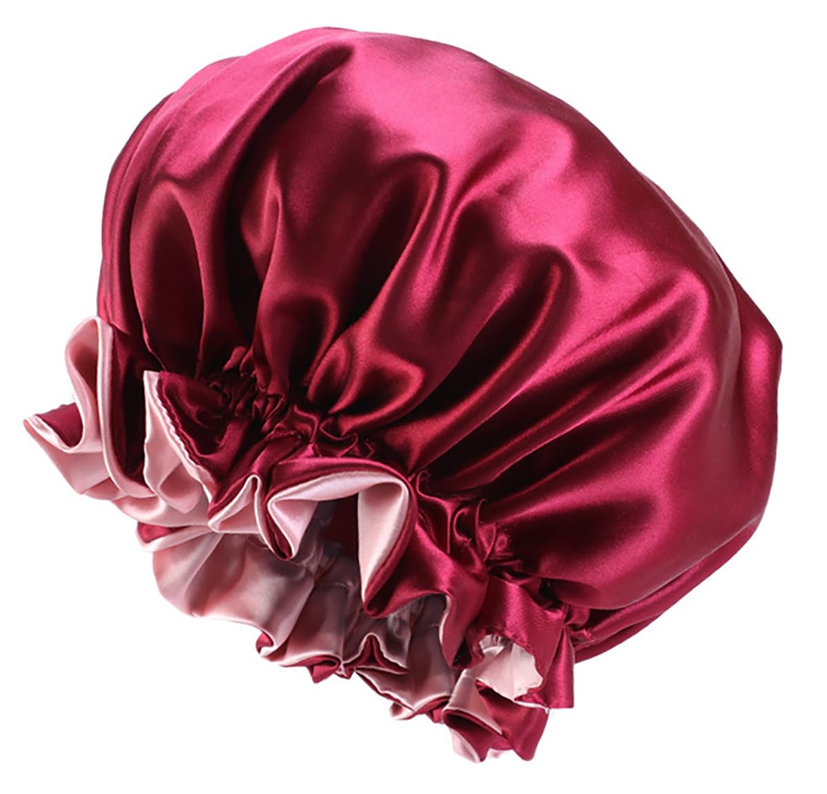 Satin Bonnet for Sleeping Women Wide Elastic - Double Layer Satin Bonnet Hair Bonnet Night Sleep Cap for Curly Hair
