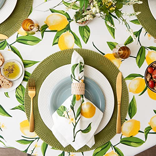 DII Lemon Bliss Tabletop Collection, Tablecloth, 70" Round - Image 5