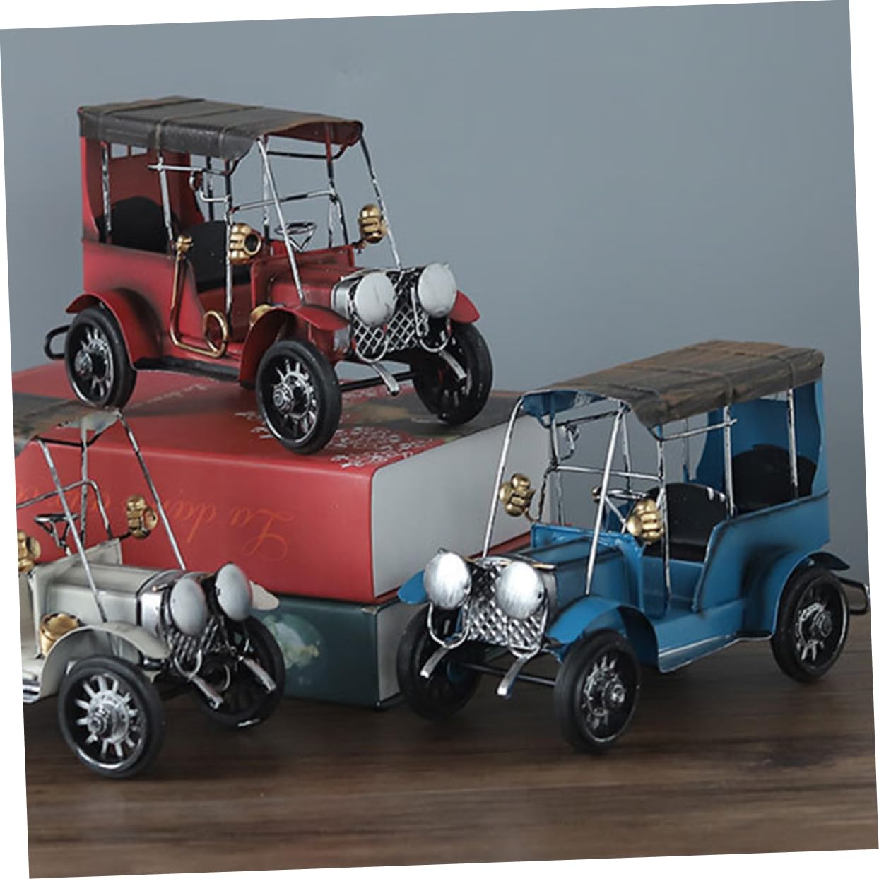 TOPBATHY Modelo De Automóvil De Metal Forjado Decoración De Coches Antiguos Coleccionistas y Decoración