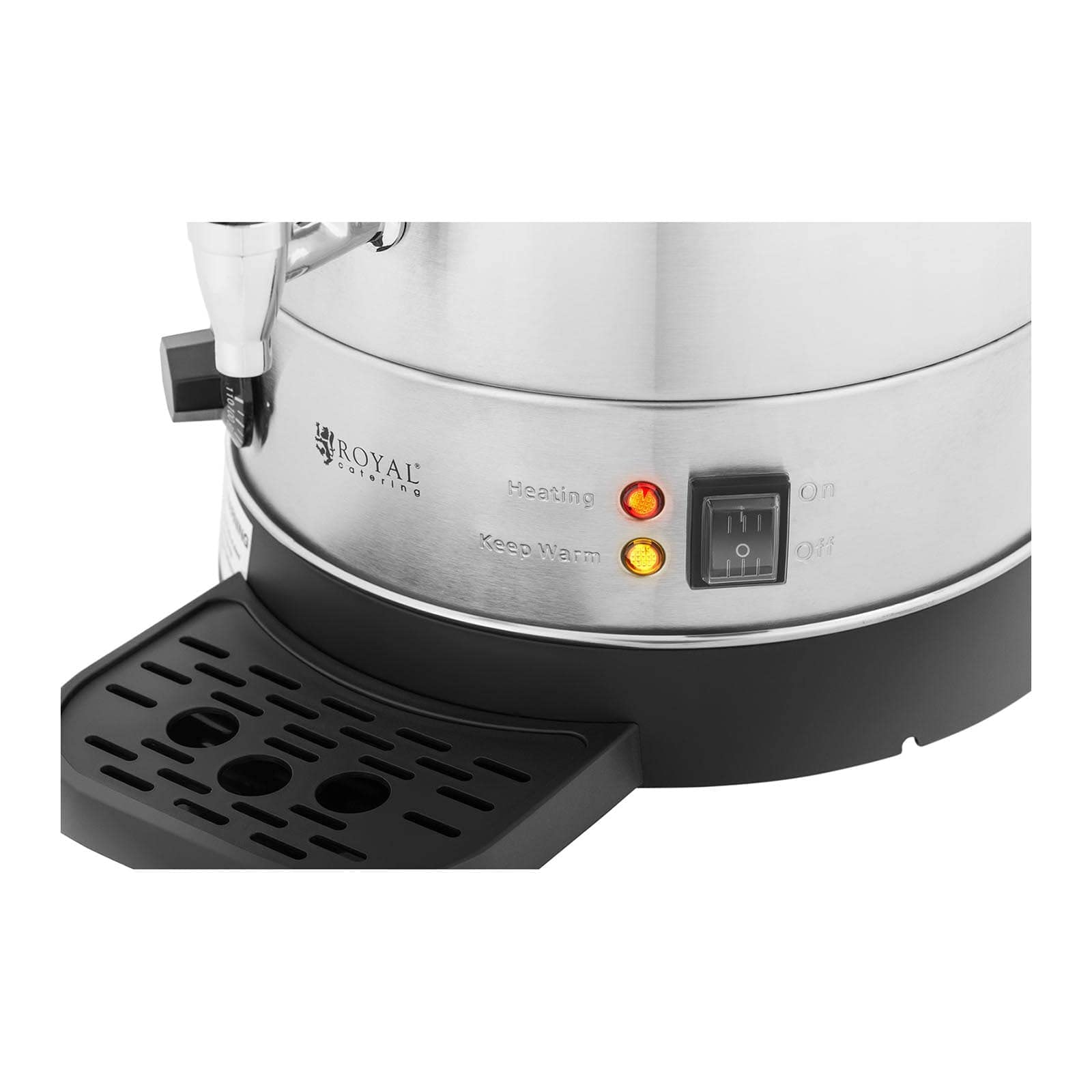 Royal Catering RC-WBDW21 Bollitore professionale 19,7 litri 2500 W con vaschetta di raccolta