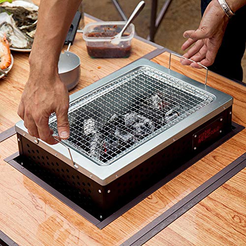 Przenośny japoński ceramiczny grill Hibachi, ekologiczny grill kempingowy na węgiel drzewny z mniejszą ilością dymu