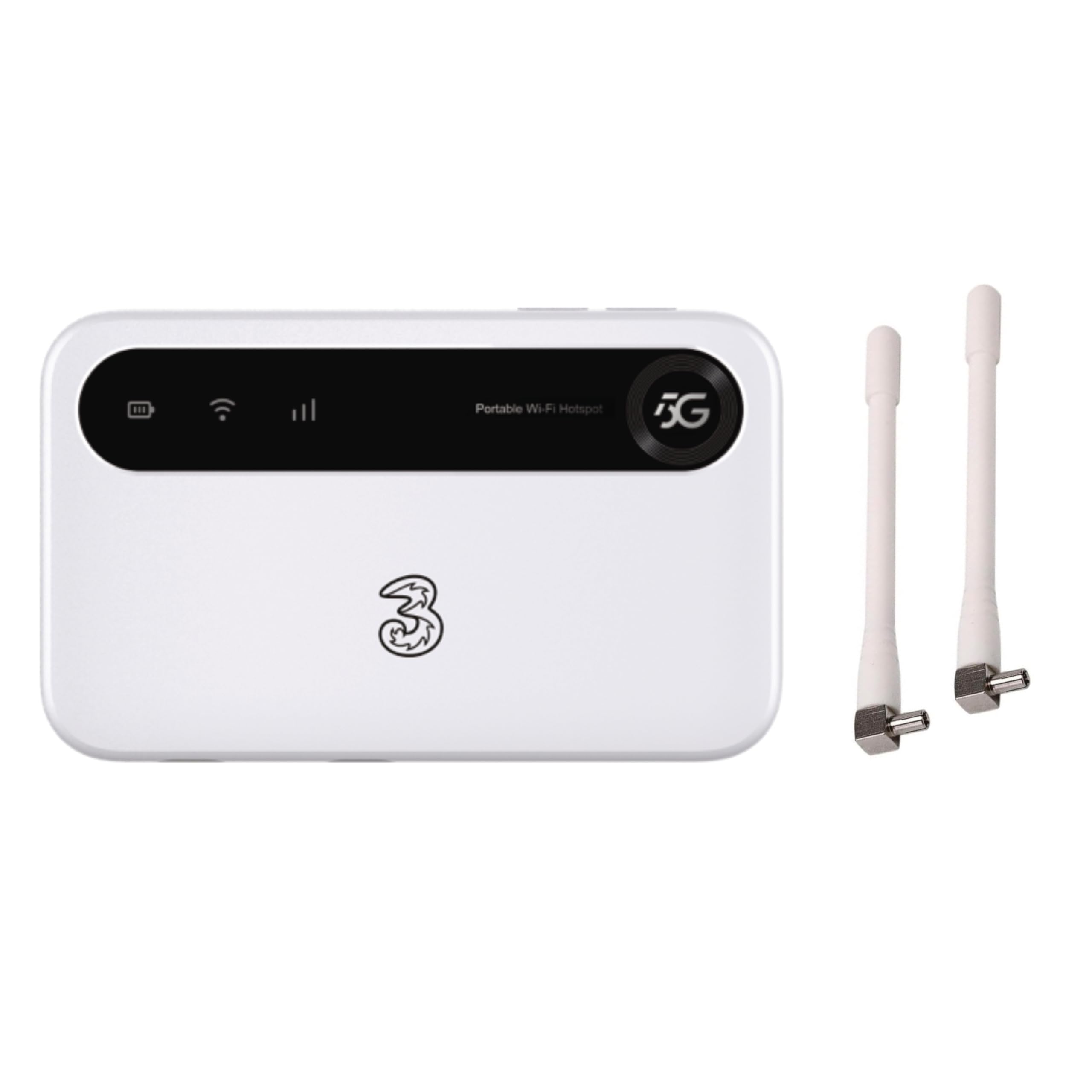 Unlocked Mobile Broadband + 2 x External Antennas. Will work with any Mobile Network Worldwide. (5G Hotspot (U50), White)