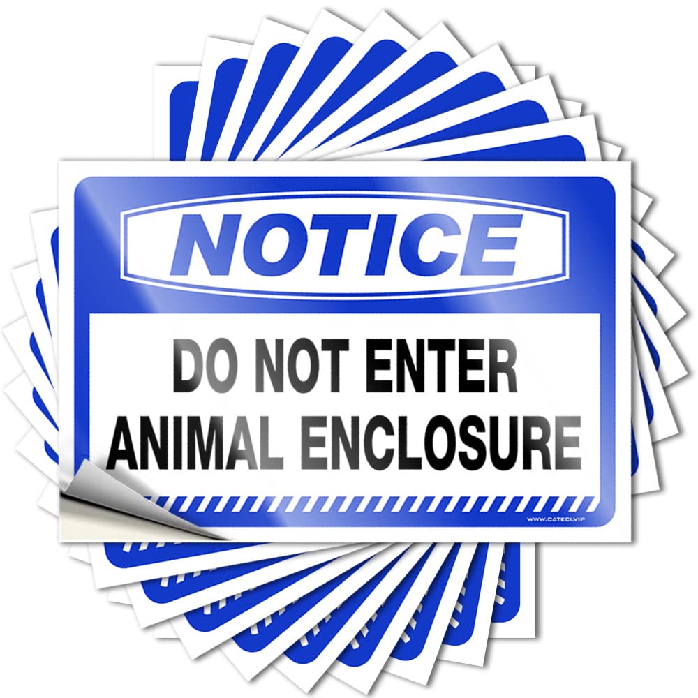 Tool Box Stickers Notice Do Not Enter Animal Enclosure Stickers 10 Pcs Cars Stickers Windshield Stickers for Cars(12X18CM)