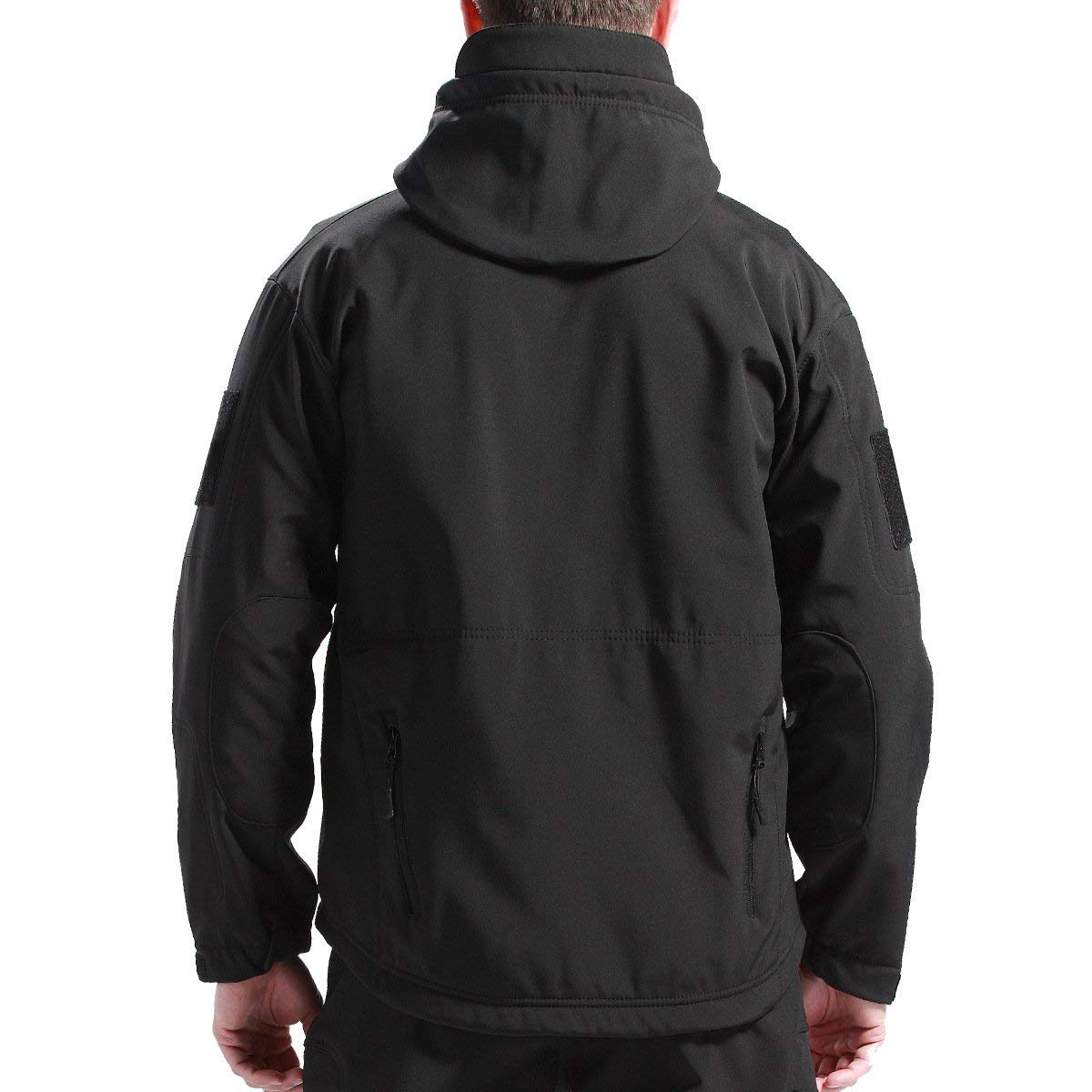 Chaqueta táctica militar cálida polar de manga larga con capucha camuflaje Softshell impermeable para hombre para acampar caza pesca al aire libre chaqueta con capucha