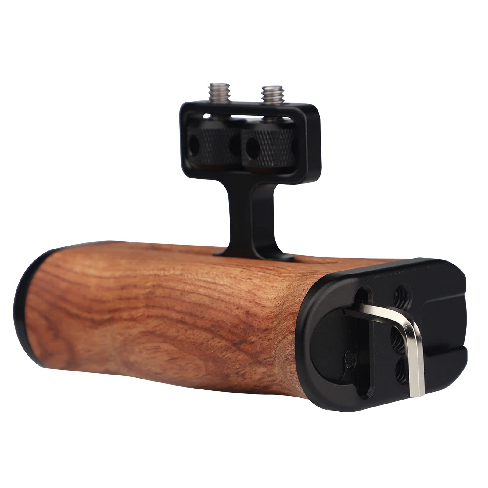 Poignée latérale universelle en bois, Support Appareil Photo, Accessoire Photographie, pour caméra vidéo DV DSLR, avec griffe de fixation 1/4'', finition bois