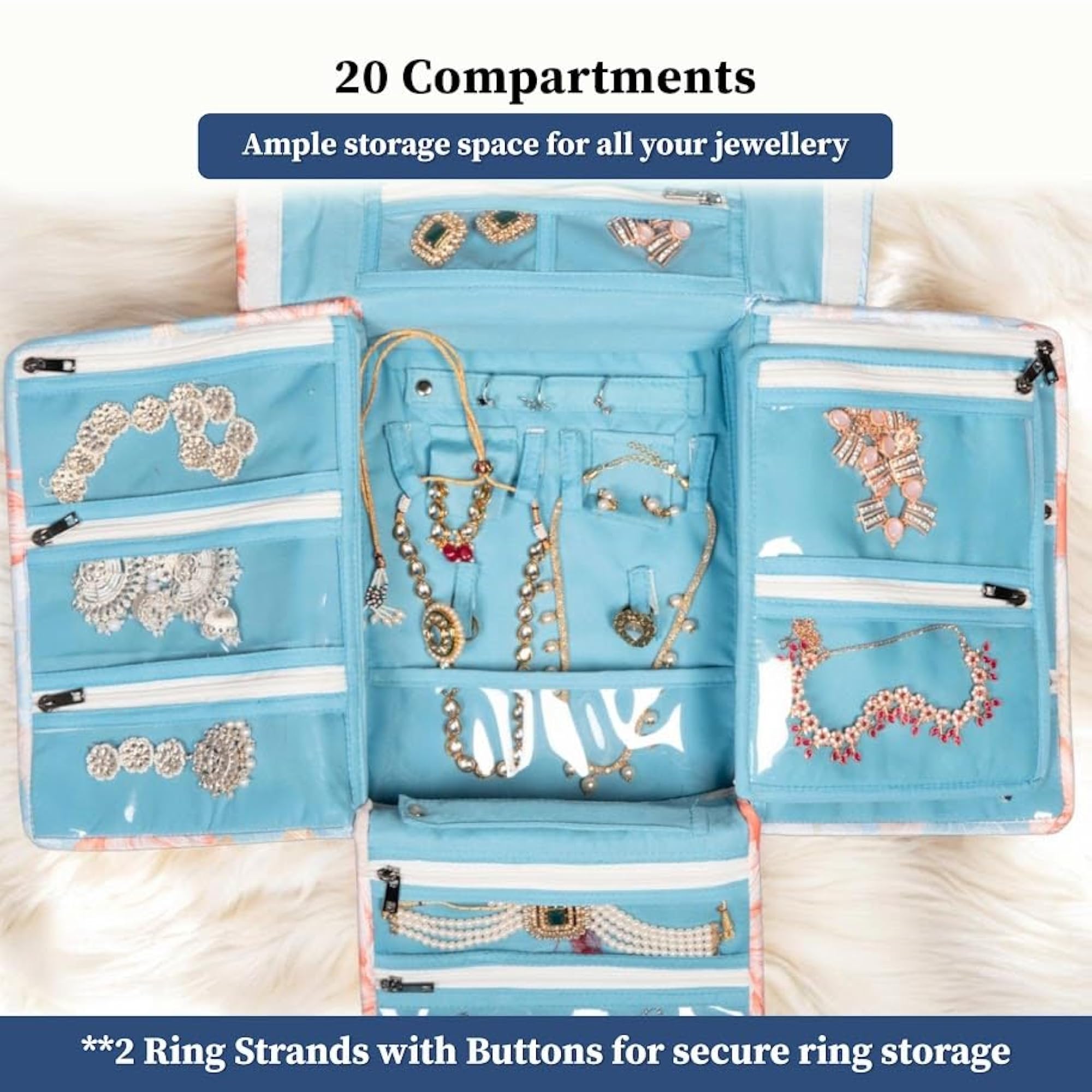 Foldable Jewellery & Accessory Organizer