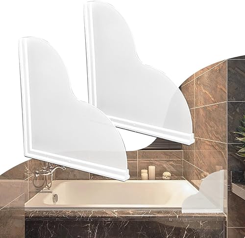 Kit de protección contra salpicaduras de ducha, protectores grandes contra salpicaduras para bañera, impermeables, autoadhesivos, protectores de