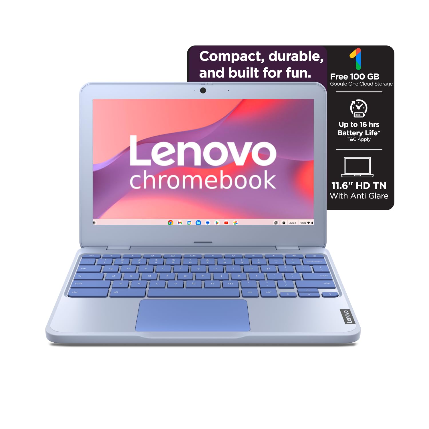 Lenovo Chromebook グレー/ブルー Lenovo {SmartChoice)Chromebook Intel Celeron N4500 (4GB RAM/64GB