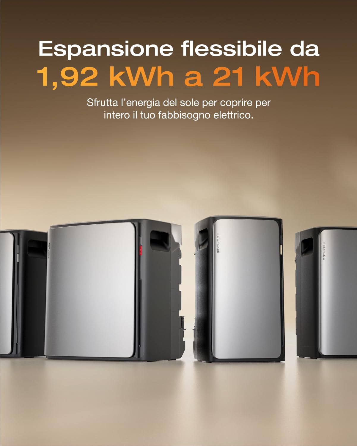 Centrale elettrica da balcone EcoFlow STREAM Max da 1,92 kWh con accumulo a batteria|ingresso solare da 1,8kW|2 MPPT|porte CA singole da 1,2kW|micro inverter|11,52 kWh espandibile|LFP da 6k cicli|AI