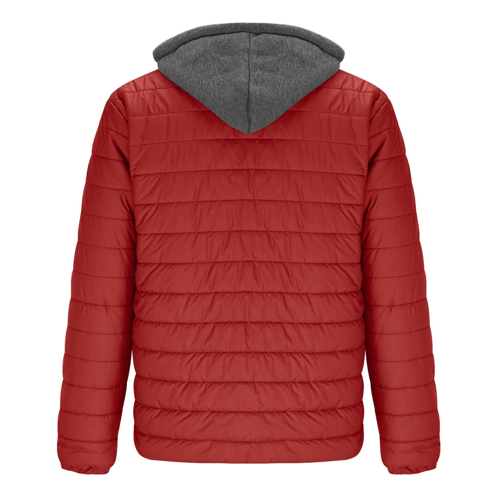 Daunenjacke Herren mit Kapuze Steppjacke Puffer Jacke Warme Outdoor Jacke Winterjacke Warm Pufferjacke mit Reissverschluss Winter Jacken Regular Fit Kapuzenjacke Freizeitjacke Einfarbig Herrenjacke