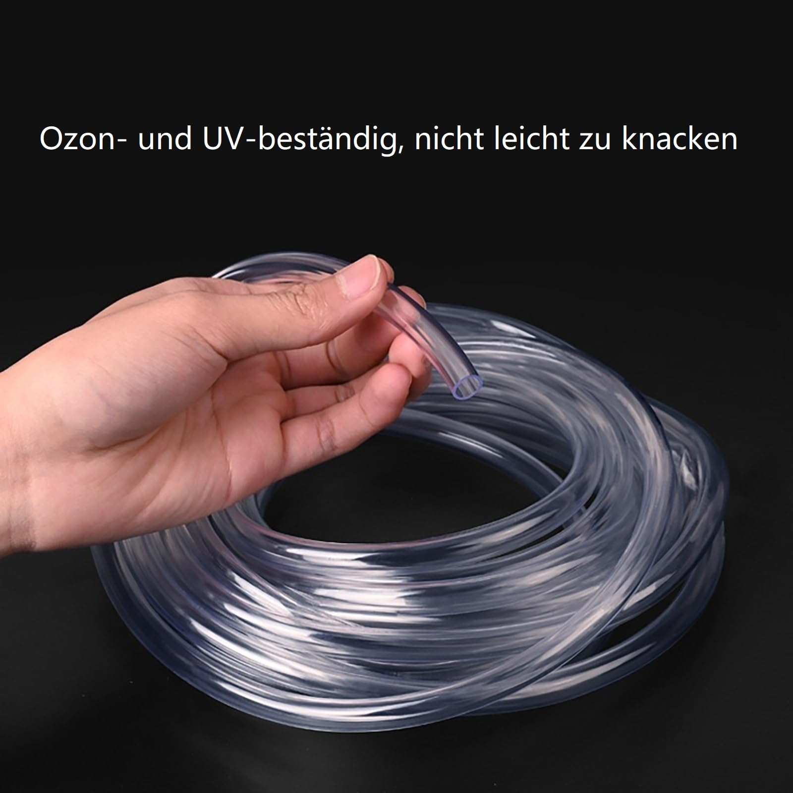 Wąż PCW, średnica wewnętrzna 3 mm, średnica zewnętrzna 4 mm, L 50 m, wąż pompujący, wąż do wody, wąż do powietrza, wąż paliwowy, wąż olejowy, bardzo elastyczny, przezroczysty