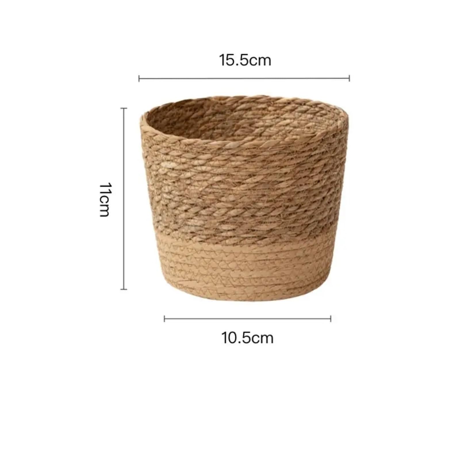 Cache Pot en Osier Pot de Fleurs tissé en Paille, Panier Osier, Rangement rotin, Jardin, jardinière à la Main, 4 pièces(S)
