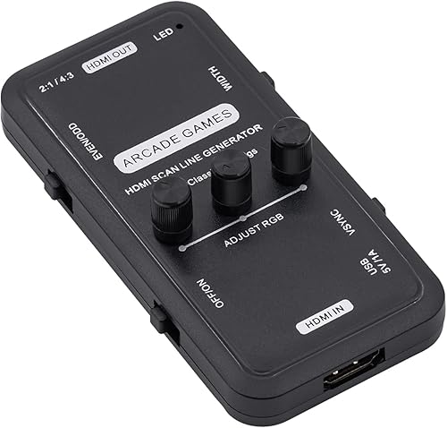 Generador de escaneo HDMI Salida de video de audio portátil HDMI Imagen Escaneo de línea Generador de función Junta para todos los juegos retro,