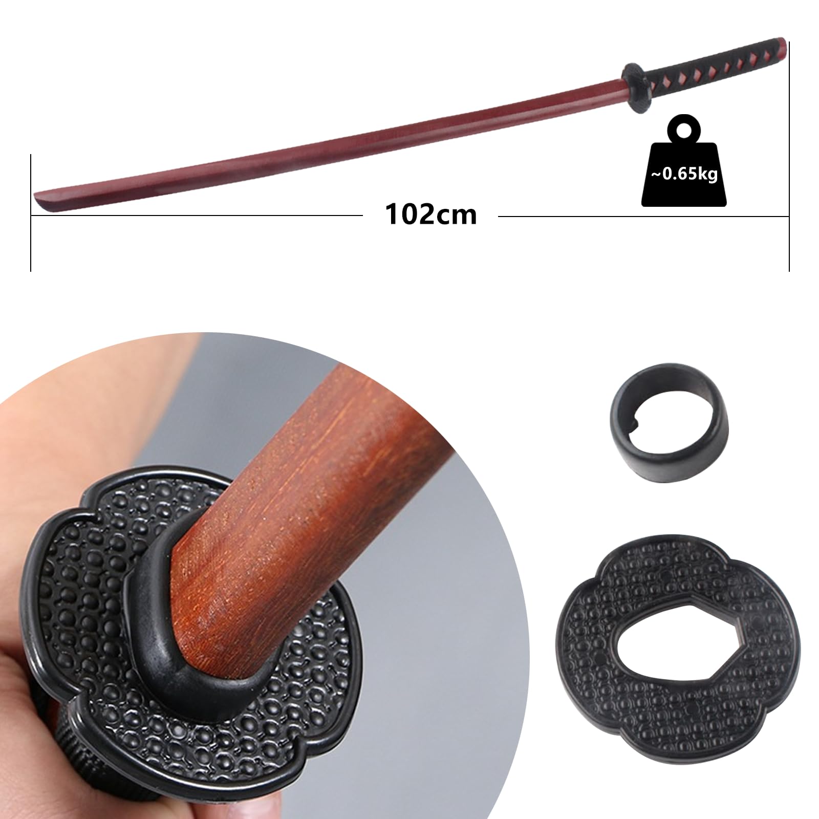 Holz Katana Schwert, Bokken Kendo-Schwertkampf-Training, Samurai Schwert, Rollenspiel Cosplay Iaido-Bokken