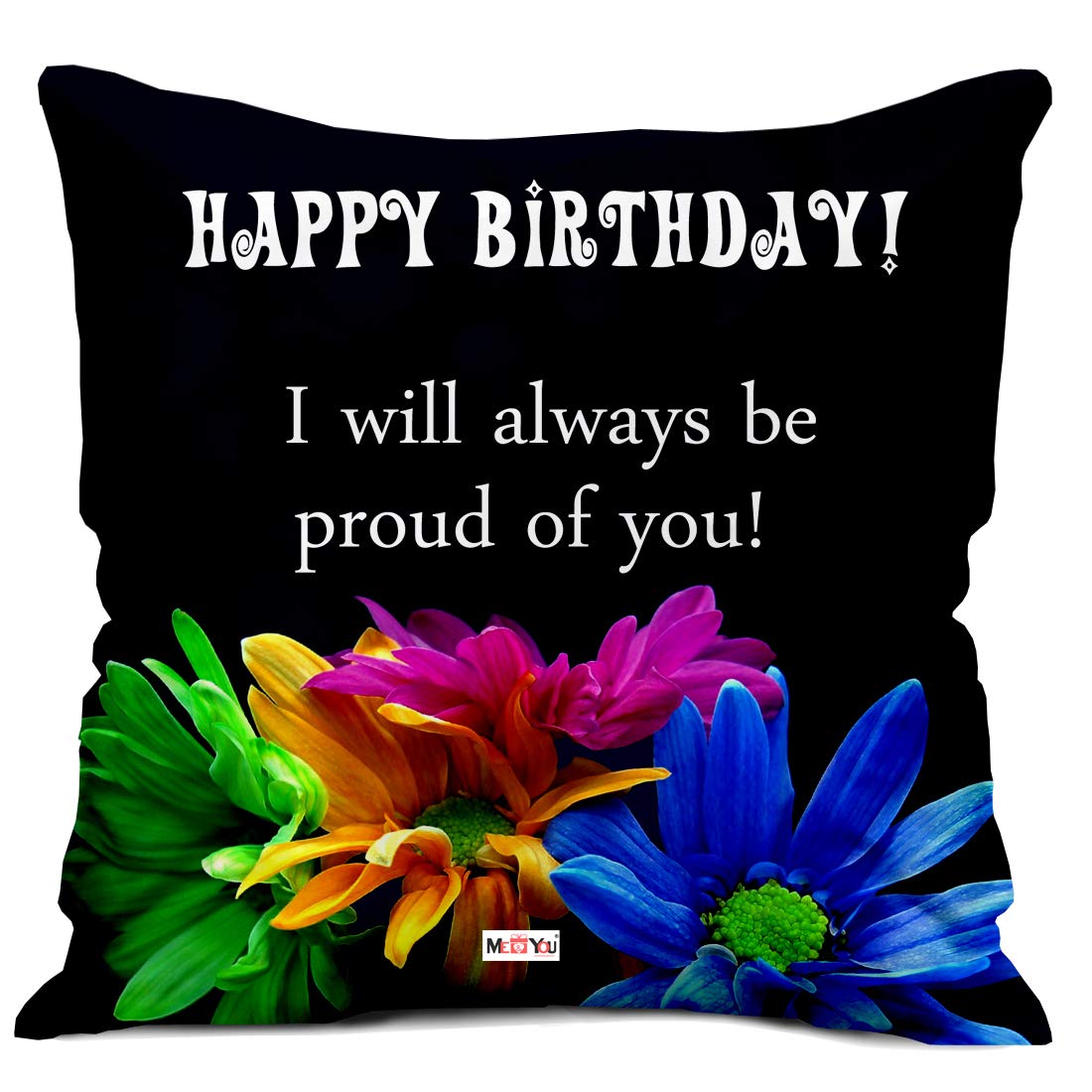 ME & YOU Birthday Gift | Birthday Gift for Men/Women| Happy Birthday Gift for Girlfriend/Boyfriend | Birthday Gift for Husband/Wife/Mother/Father/Sister/Daughter with 12 * 12 Inch Cushion with Cover