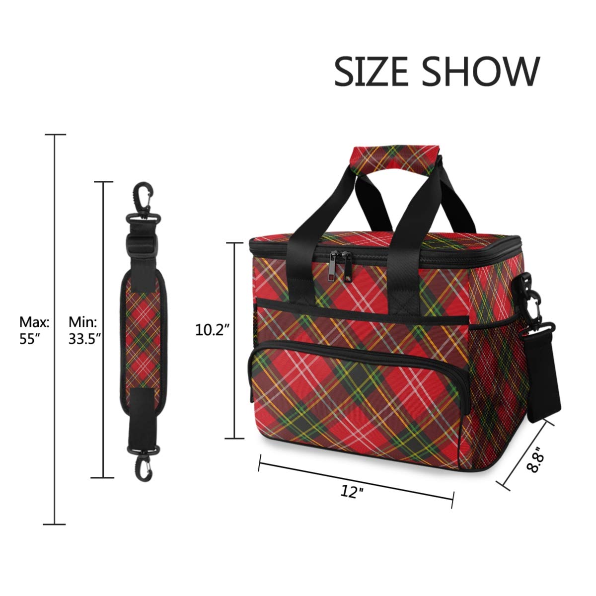【極美品/LUZeSombra】OAO PLAID 上下セット L Amazon.com: ALAZA Tartan Plaid Red Green Yellow Large Cooler