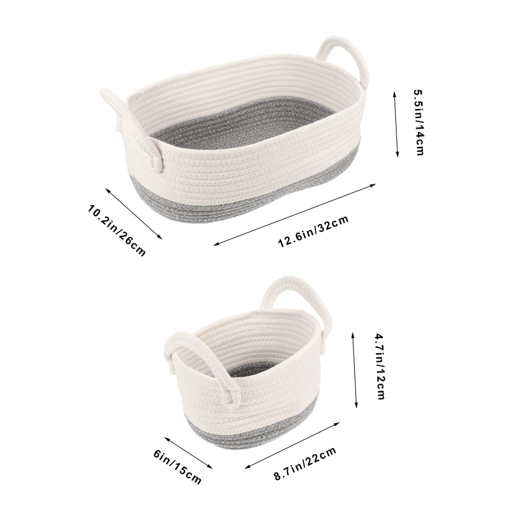 SOLUSTRE 3pcs Dog Basket Hamper Pet Storage Baskets Sundries Container Sundries Storage Case Cotton Rope