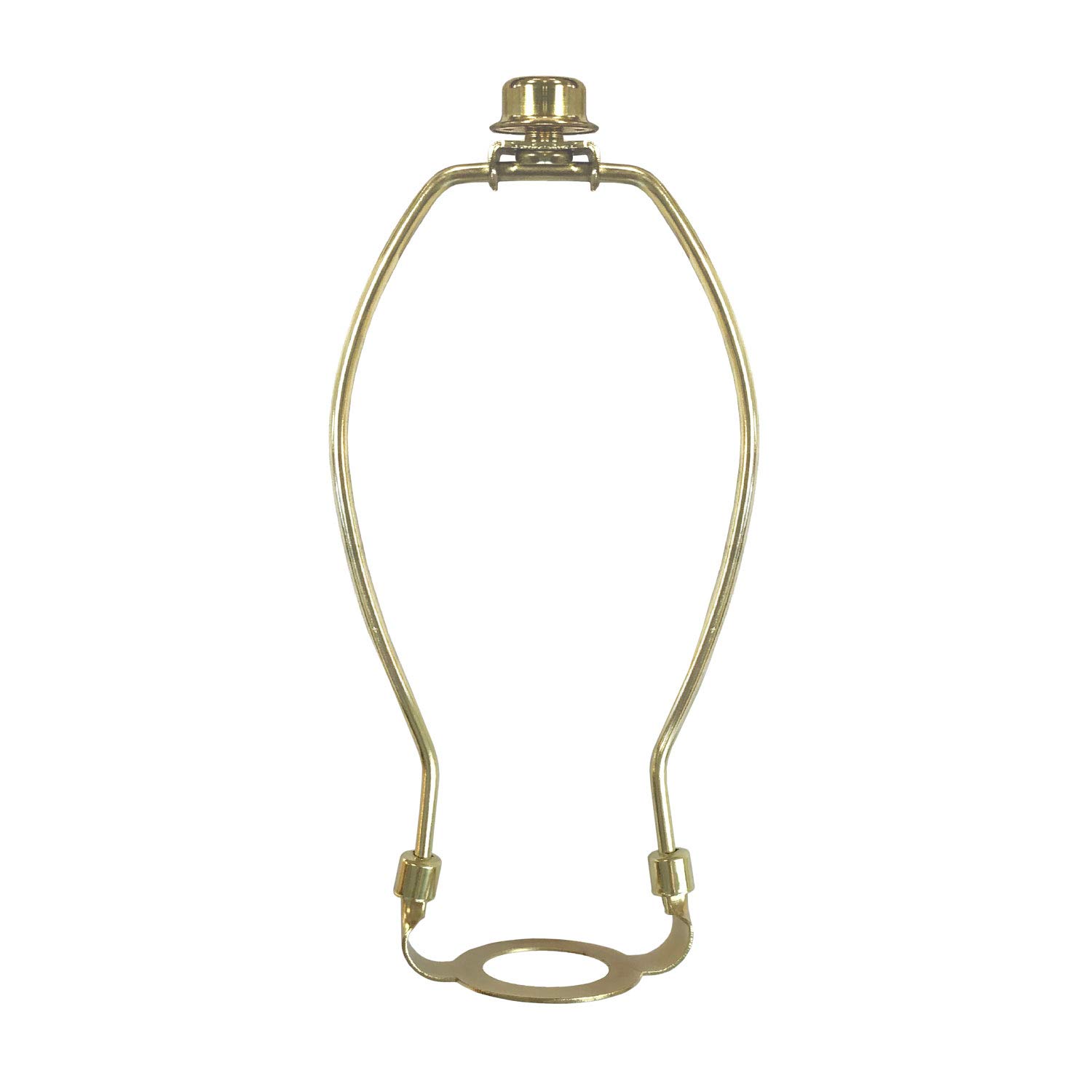 Royal Designs Heavy Duty E26 UNO Socket Lamp Harp Polished Brass 9 inch, Set of 2