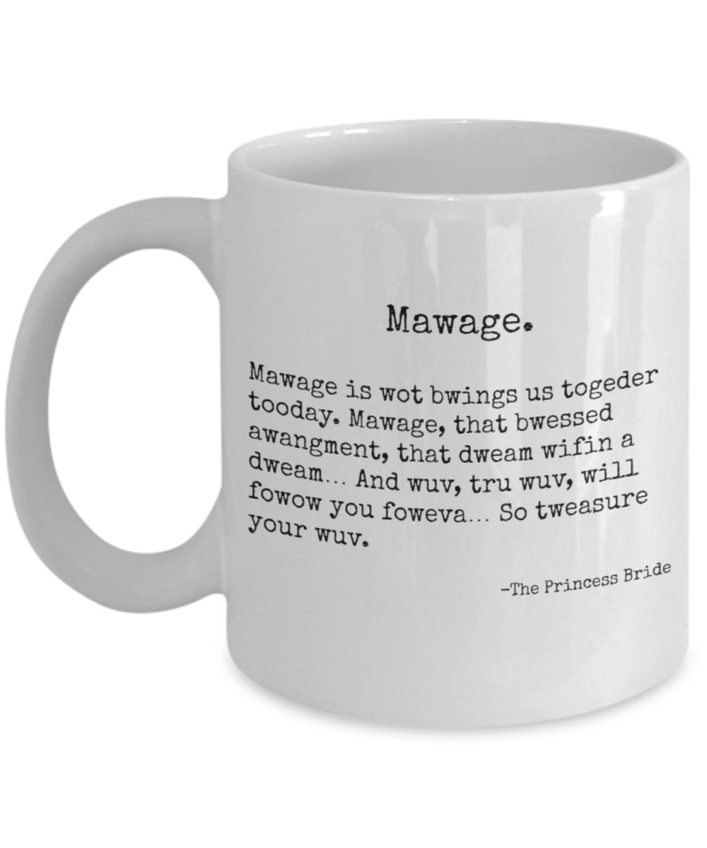 Mawage Princess Bride Quote Signal 9 The Princess Bride Mug - Mawage Quote - Funny Valentine's Day Gift  Or Wedding Gift: Buy Online In India At Desertcart