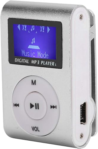 Reproductor de música MP3 portátil, pantalla LCD con clip trasero, soporte de tarjeta de memoria, juego de reproductor de MP3, más de 5 horas de