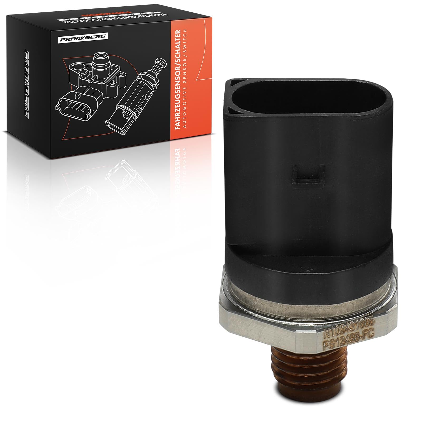 Frankberg Sensore di pressione del tubo di aspirazione 4-Poli Compatibile con A8 4D2 4D8 Classe C W202 C200 C220 CLK C209 CLK270 Classe E W210 E200 E220 E270 Cabrio 450 Replace# 0281002498