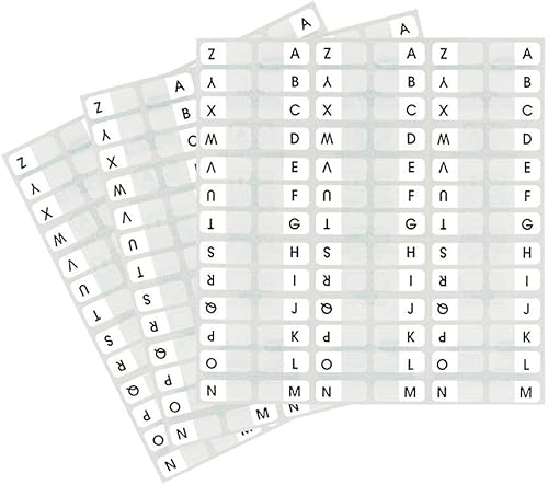 Redi-Tag RTG31005 Índices de pestañas alfabéticas permanentes 104 por paquete