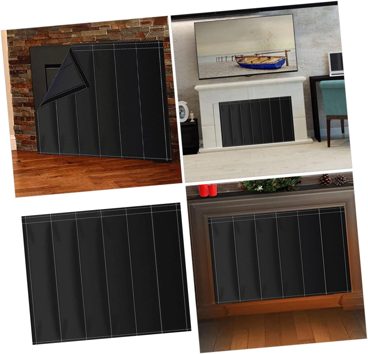 CHILDWEET Fireplace Accessory Windproof Blanket Cover Insulation Draft Blocker Heat Deflector