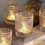 Elegante Hochzeitsdekoration: Unsere Glas-Votivkerzenhalter sind ideal für die Hochzeit. Sie werden glänzend und funkeln auf Ihrem Tischaufsatz und Empfangstisch. Nobel und elegant, mehr in der Lage, Ihren außergewöhnlichen Geschmack zu zeigen und Ihnen unvergessliche glückliche Erinnerungen zu hinterlassen.
