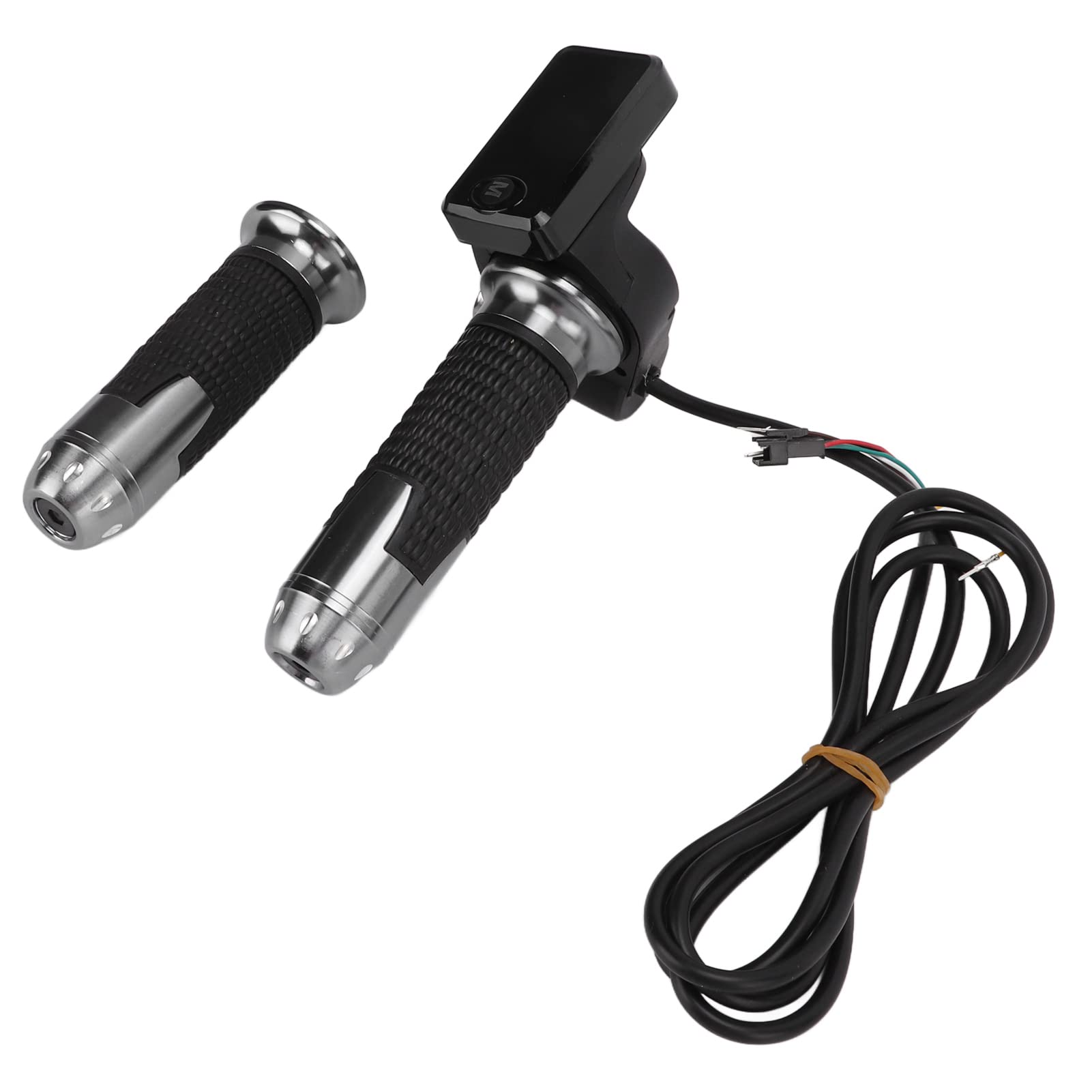 Poignée d'accélérateur électrique à Deux Roues, écran LCD, poignée d'accélérateur de Torsion avec câble et Frappe à clé, Corps en Plastique ABS, Accessoire de Guidon en Aluminium