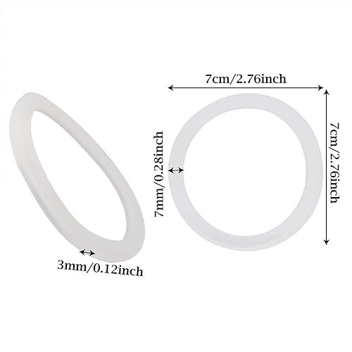 Miniatura 2 de Honbay 12 anillos de sellado de silicona reutilizables a prueba de fugas, reemplazo para tapas de tarros Mason (boca regular, 2.77 pulgadas)