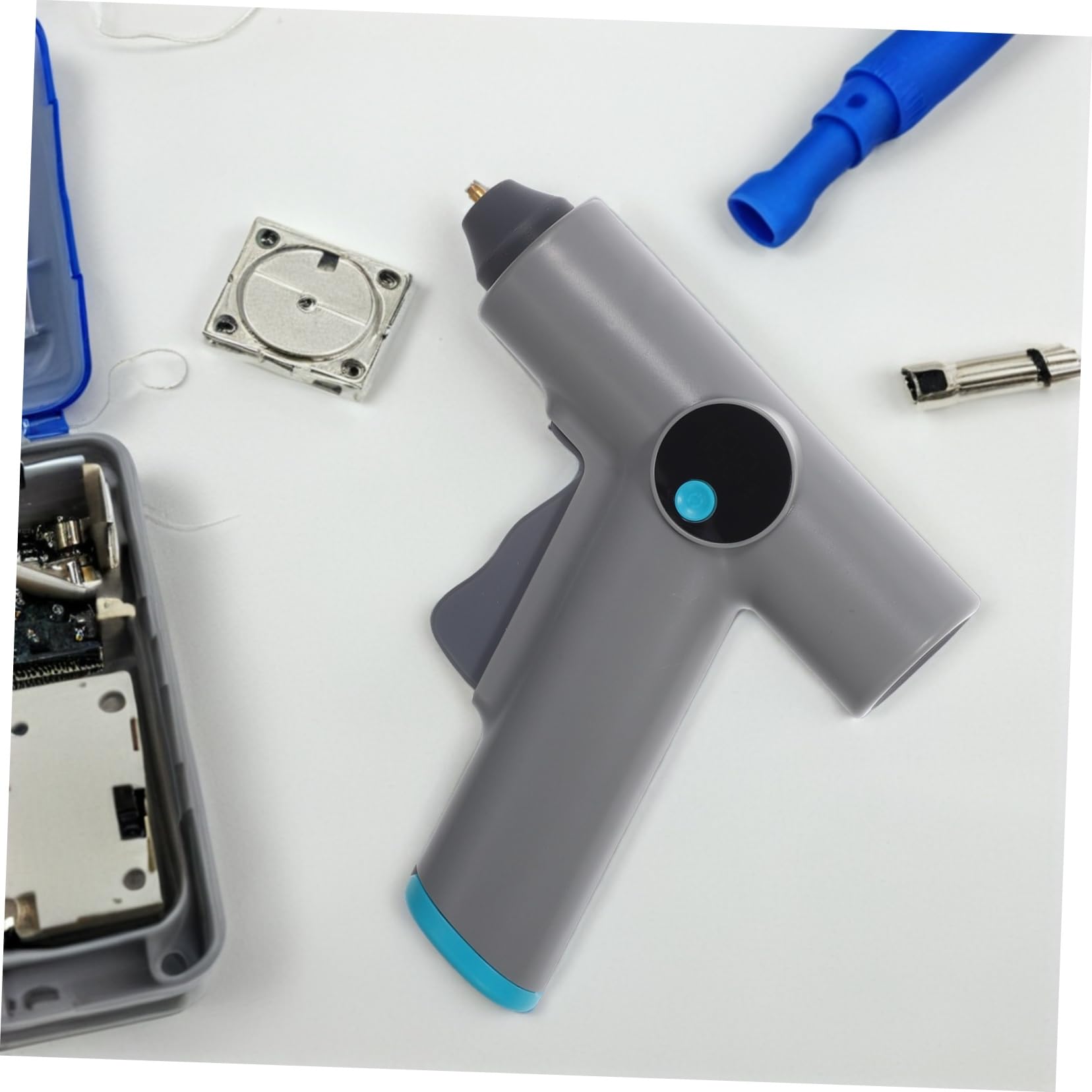 Pistola de Pegamento Caliente Eléctrica Portátil Herramienta de Extrusión de Pegamento Inalámbrica Adhesivo Termofusible para Manualidades de Bricolaje Reparaciones del Hogar