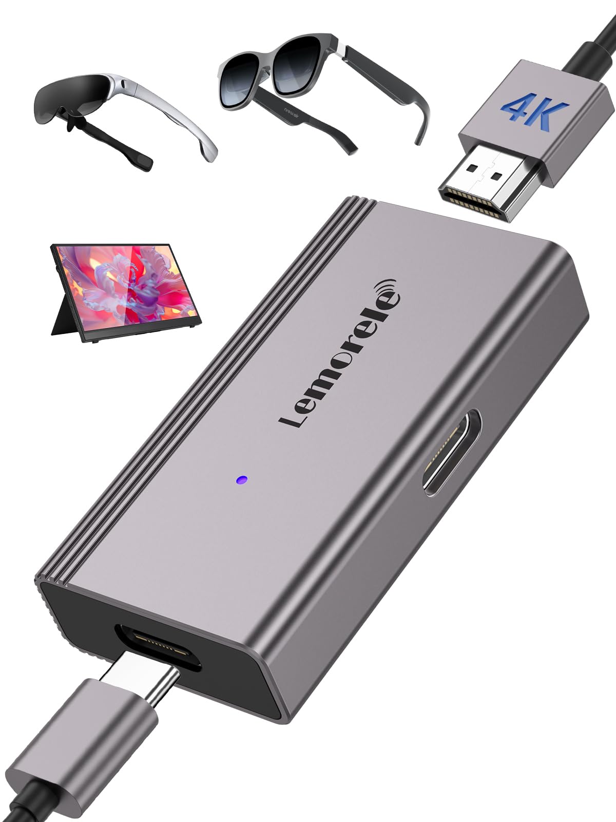 Amazon.co.jp: HDMI to USB C 変換アダプタ4K@60Hz Xreal hub