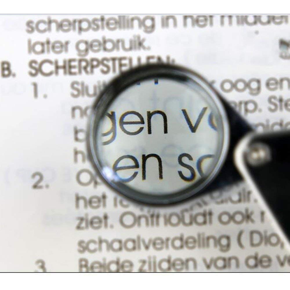 10X 20X leichte Lupe, komfortable Mini-HD-Linse zum Lesen, Silber, 21 x 53 x 18 mm Platte