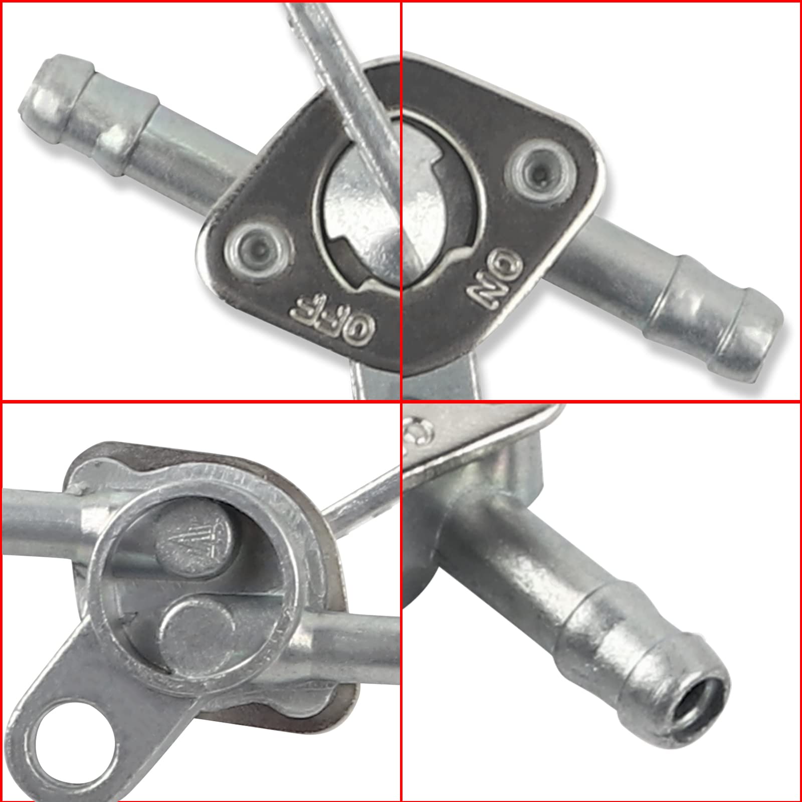 2 Interruptores De Gasolina De 6 Mm Con Válvula De Cierre Para Moto, Quad Y Scooter (50-150cc)